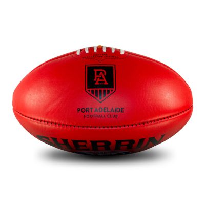 AFL Team Leather Ball - Port Adelaide