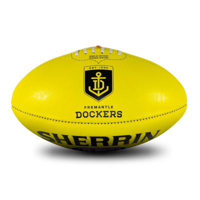 AFL Team Leather Ball - Fremantle