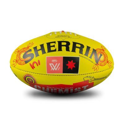 2022 AFLW Indigenous Round Game Ball - Yellow